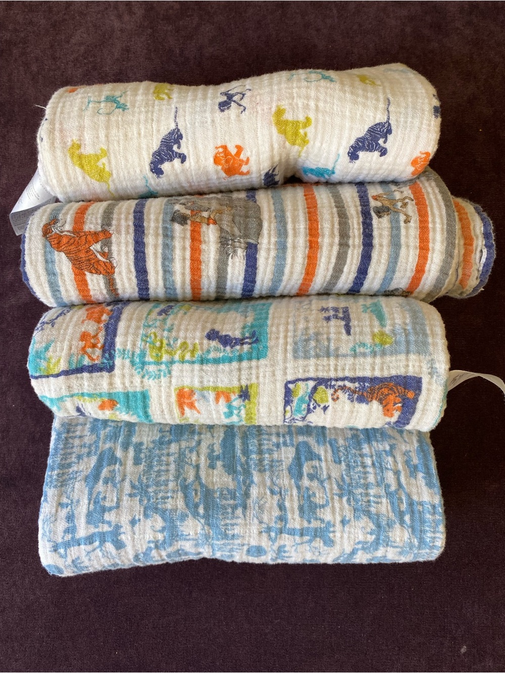 aden + anais Disney Jungle Book swaddle blankets set of 4 100% cotton